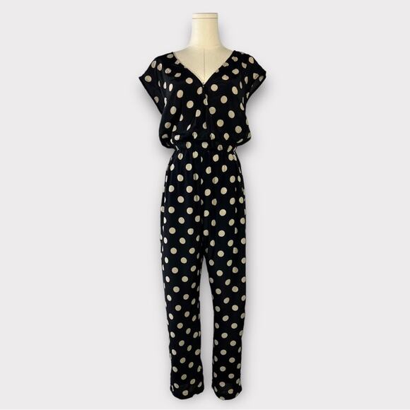 Anthropologie Corey Lynn Calter Polka Dot Wrapped Jumpsuit Size Small - Picture 3 of 7